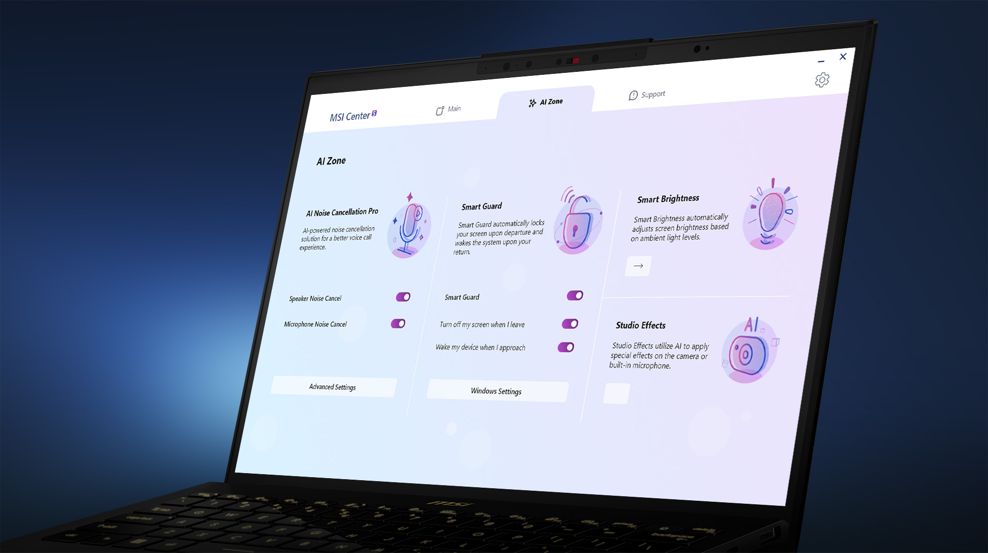 Msi Prestige 13 AI Ukiyo-e Edition Ai Zone