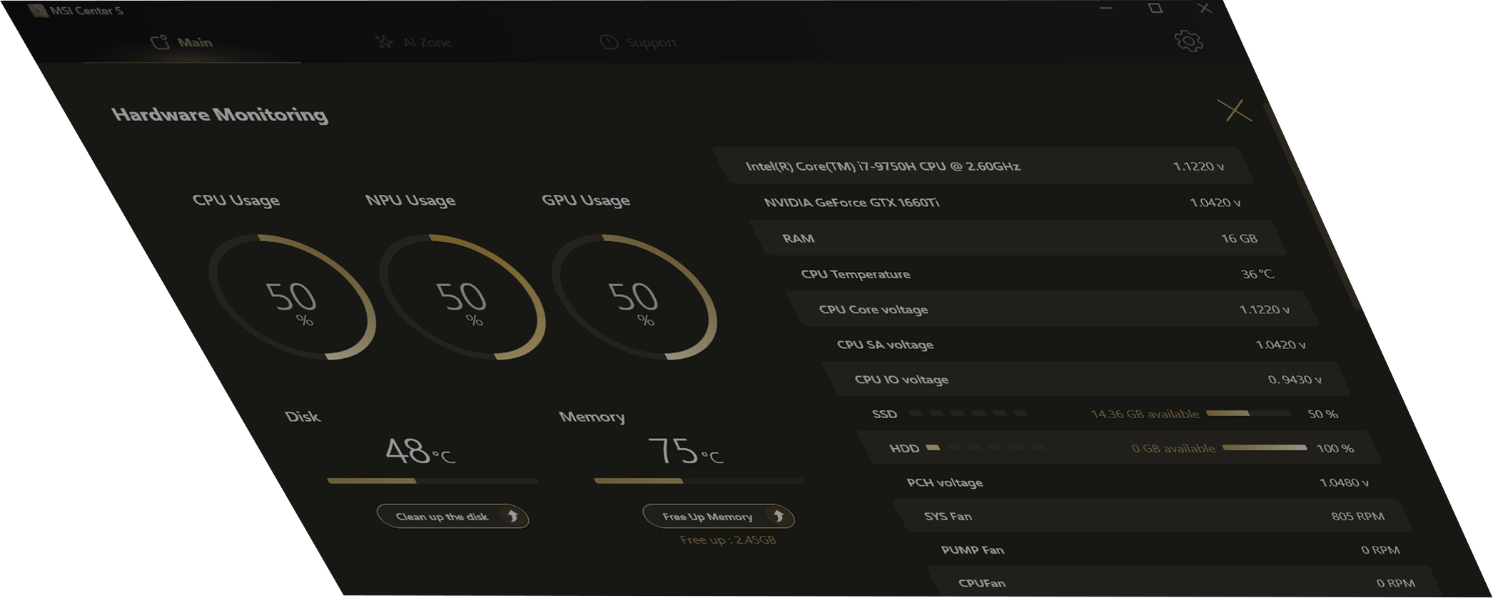 msi center screen type2