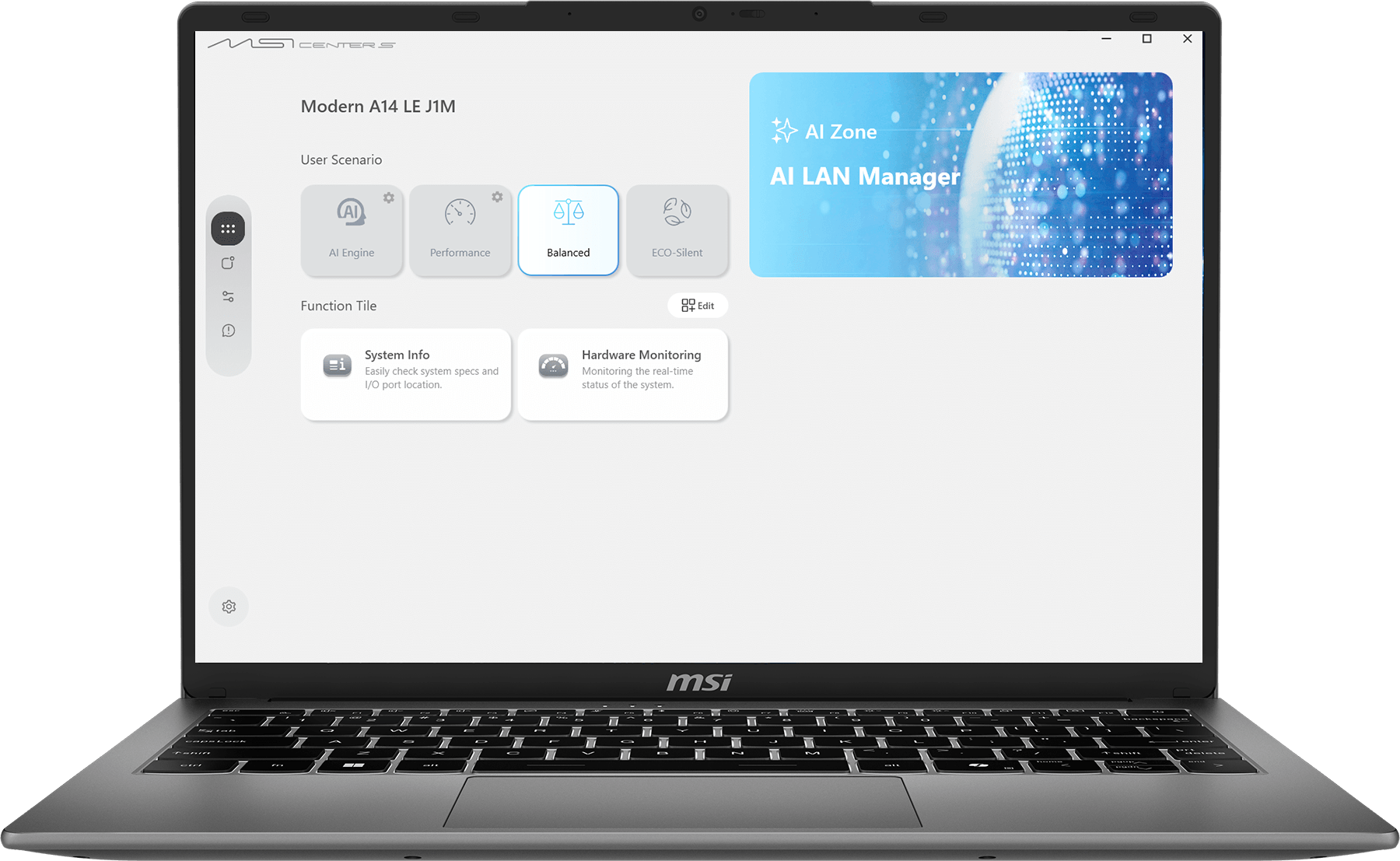 msi Modern A14 LE J1M laptop