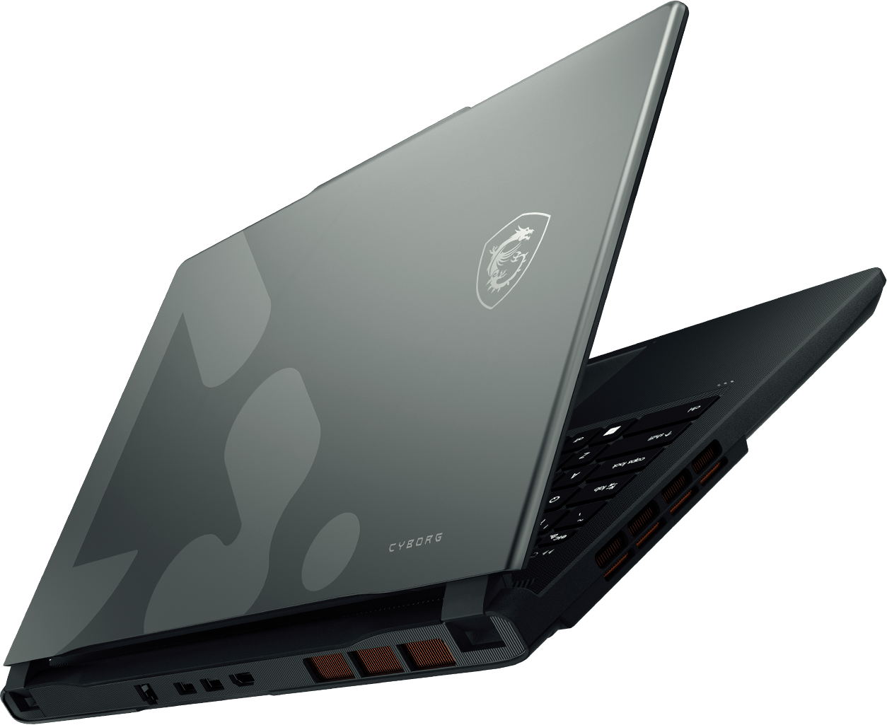 Cyborg 15 C2W laptop rear view