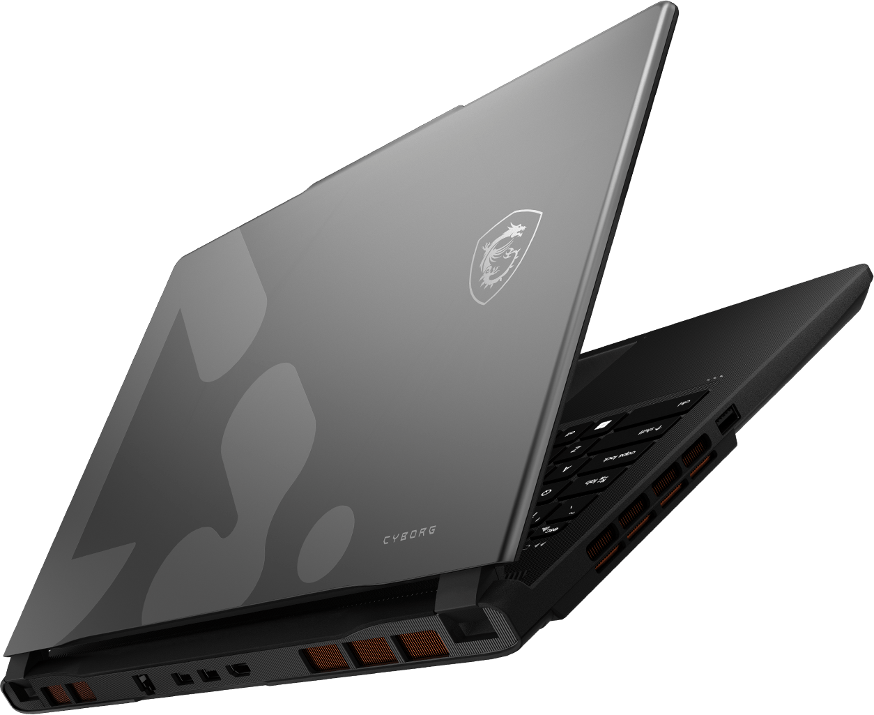 Cyborg laptop rear view