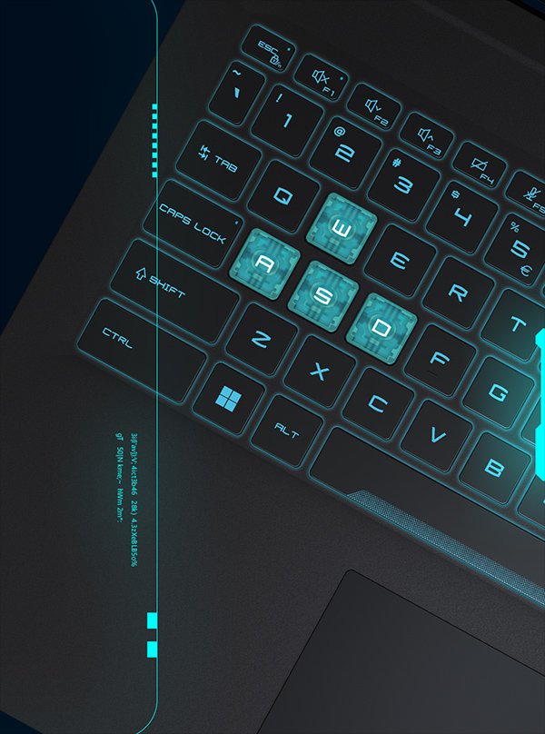 CYBERPUNK-INSPIRED KEYCAPS