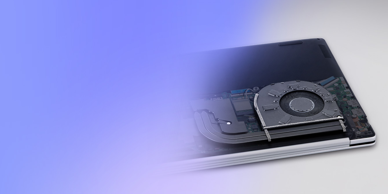 MSI Modern 14S smart dust cleaning and cooling feature background