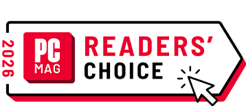 PC Magazine Reader's Choice Best Brands six years in a row 2026 badge