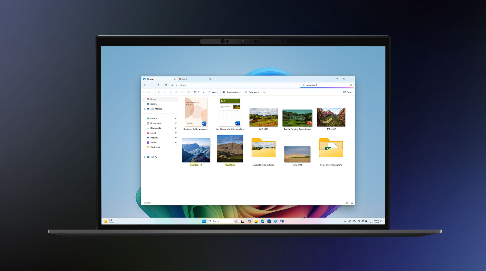 Copilot improved Windows search
