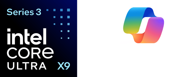 Intel Series Core X9 + Copilot Logo