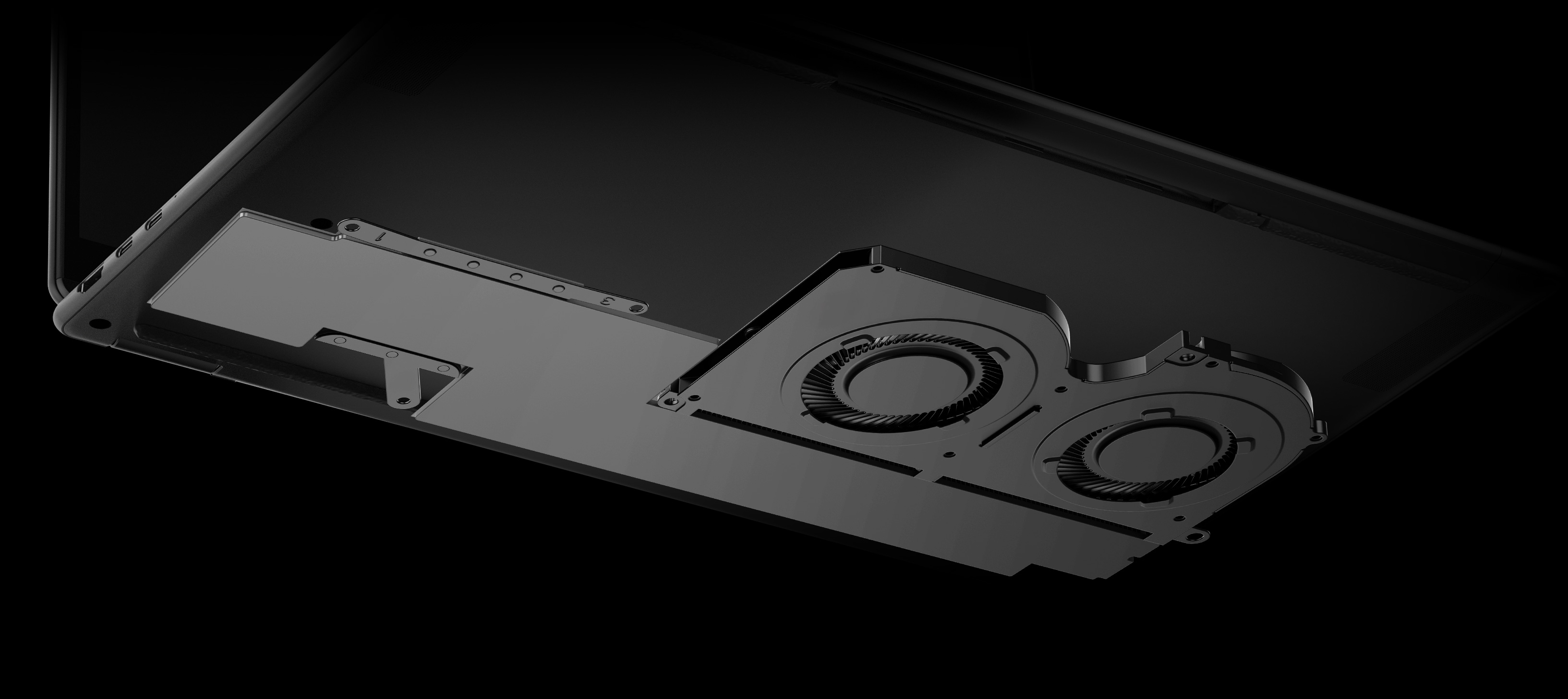 MSI Prestige16 Flip AI Thermal base