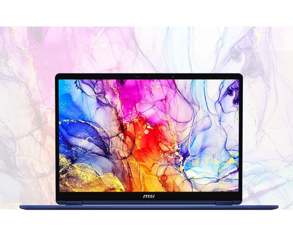 MSI Prestige 14 Flip AI+ Vincent van Gogh Edition laptop Genius, illuminated