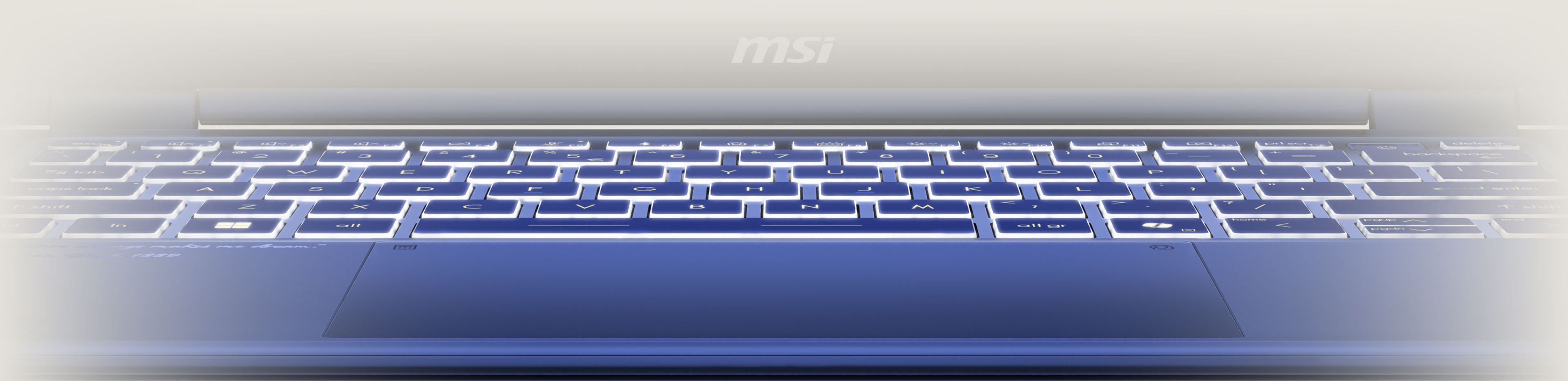 Prestige 14 Flip AI+ Vincent van Gogh Edition Keyboard