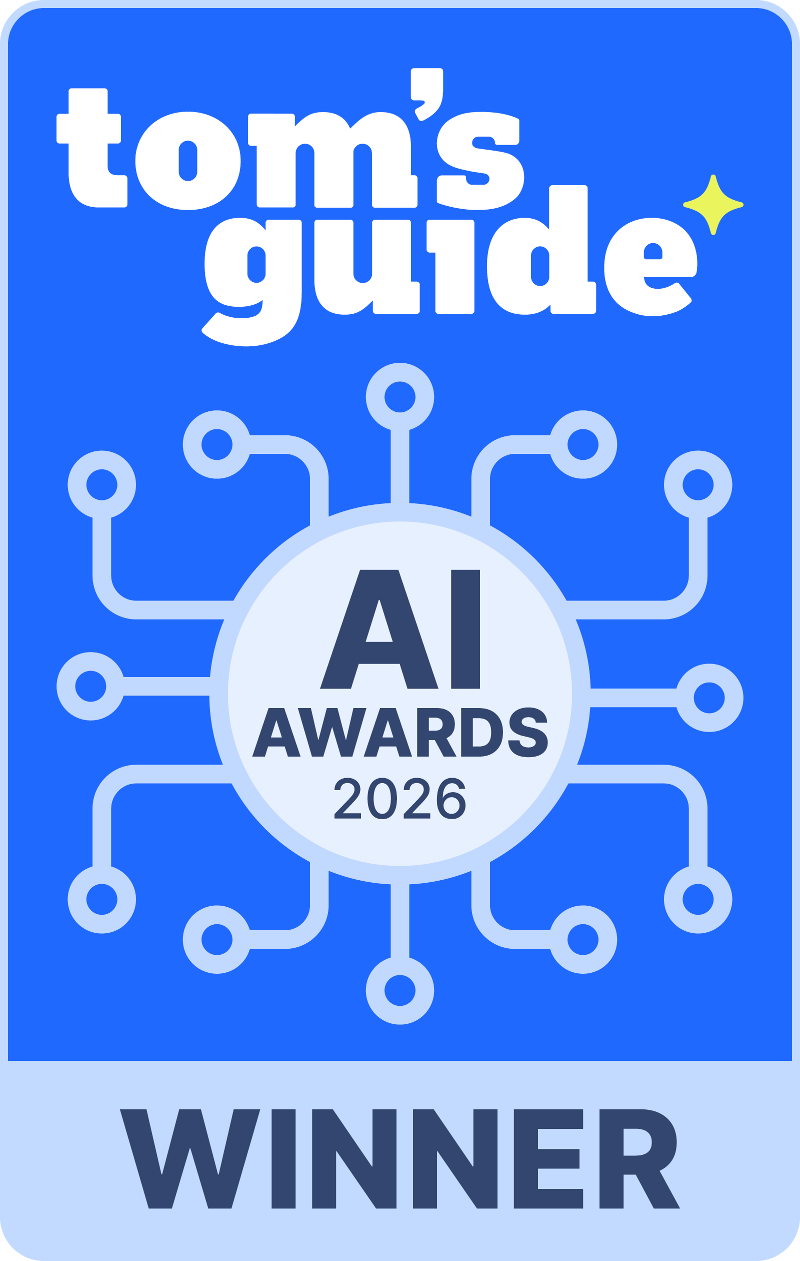 tom's guide AI award badge