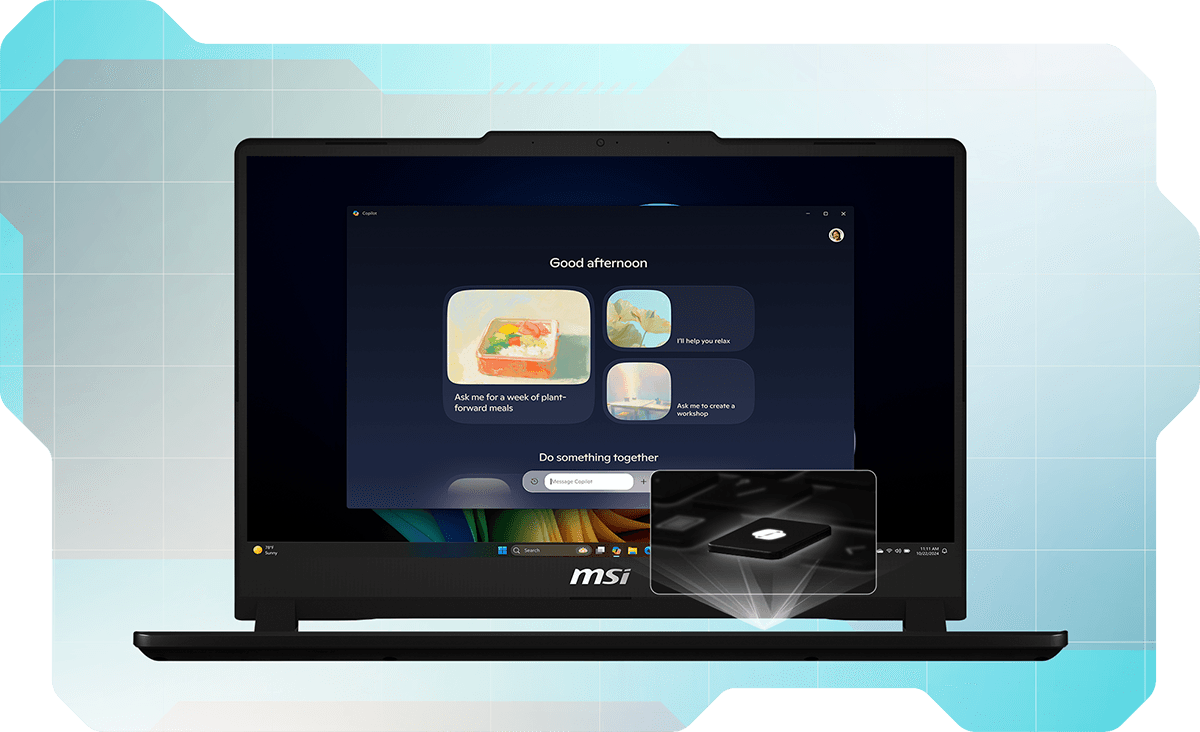MSI Venture 15 AI+ Copilot+ PC overview