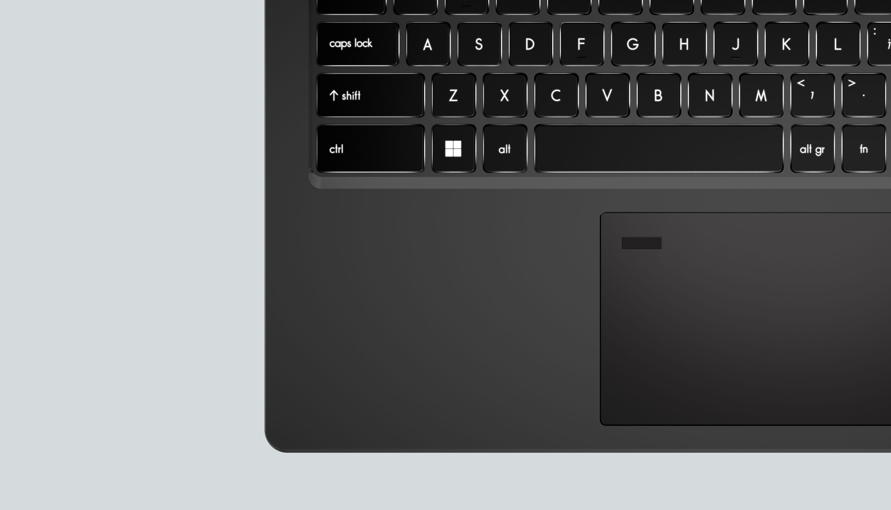 Venture 15 AI+ Windows Hello fingerprint sensor on touchpad