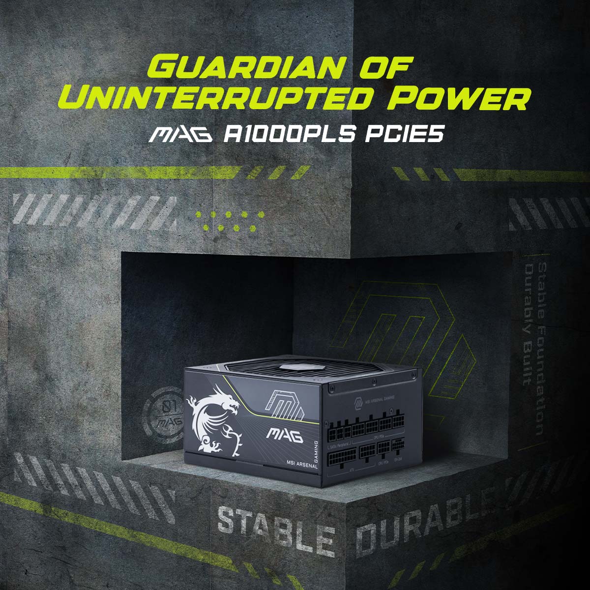 MSI MAG 1000PLS PCIE Power Supply