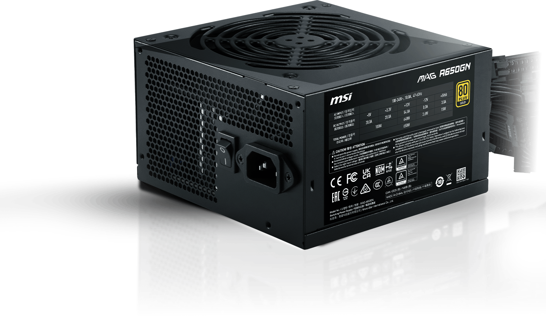 MAG A650GN - 80 PLUS GOLD CERTIFIED