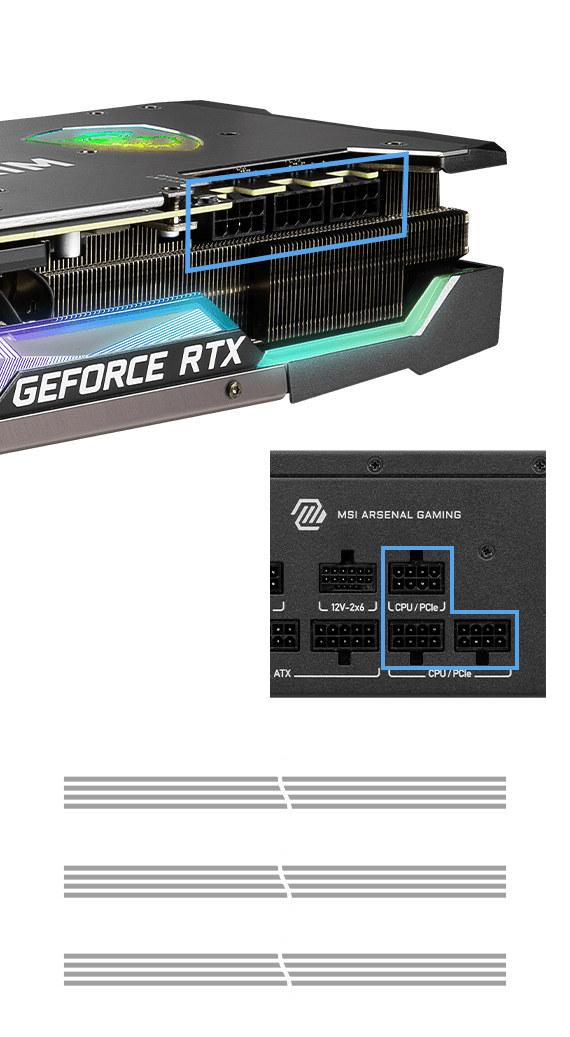 3 x 8-pin VGA Power Connector