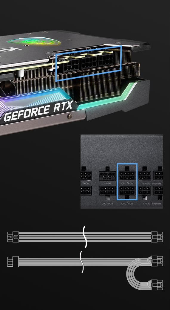3 x 8-pin VGA Power Connector