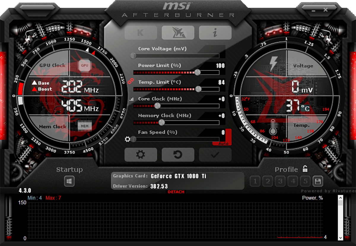 msi afterburner on screen display