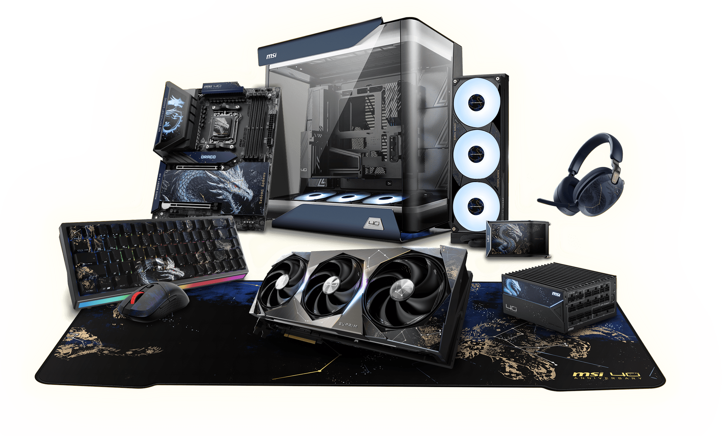 MSI 40th Anniversary Special Edition Draco Epic product lineup