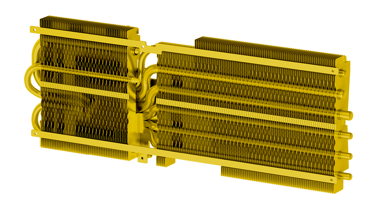 Graphics card thermal design explosion view middle layer