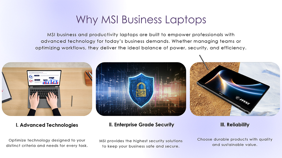Why MSI Business Laptops Stand Out