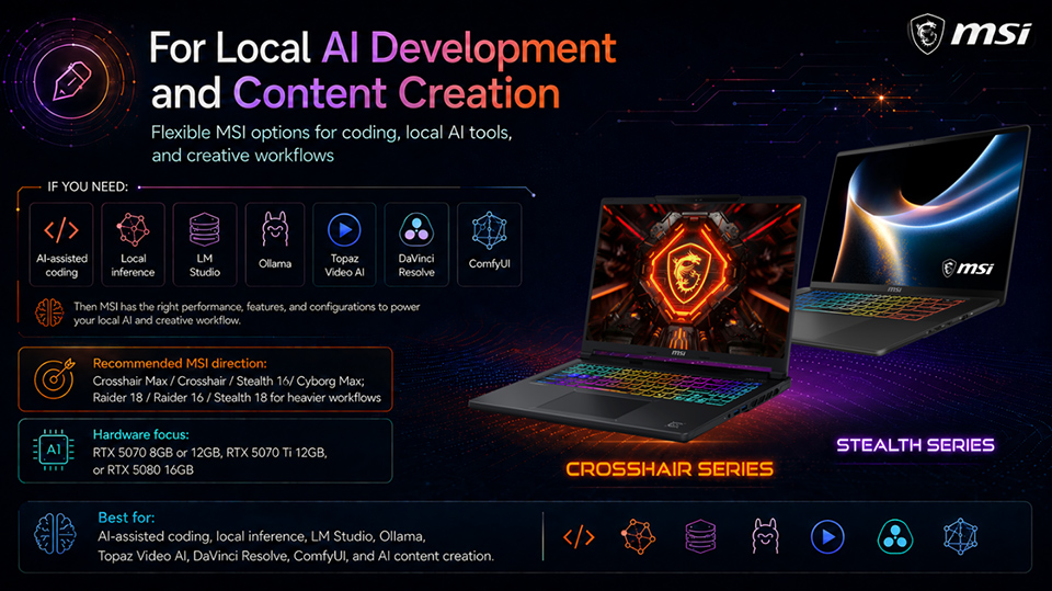 For Local AI Development and Content Creation