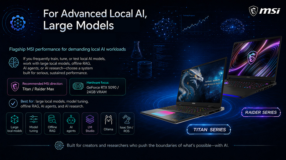 For Advanced Local AI and Large Model Workloads