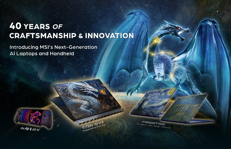 MSI, 컴퓨텍스 2026서 차세대 게이밍 UMPC·40주년 한정판 노트북 공개