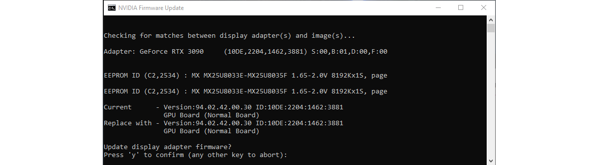 Update graphics card VBIOS