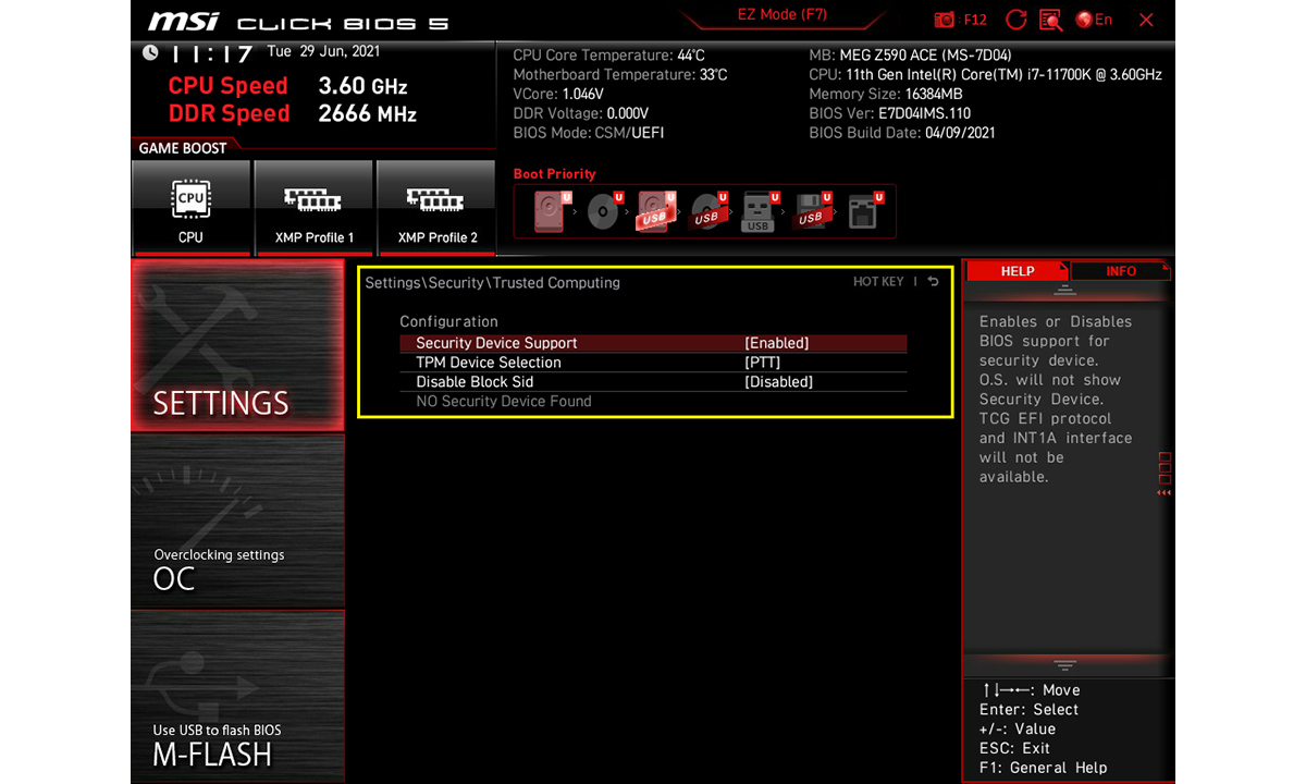 msi z170a pc mate tpm