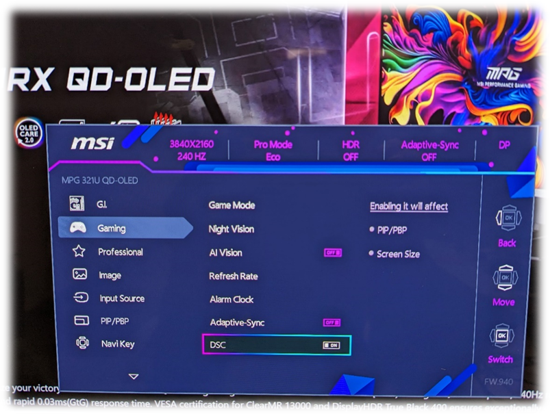 QD-OLED Updates:the optimizations made to the MSI QD-OLED monitors.