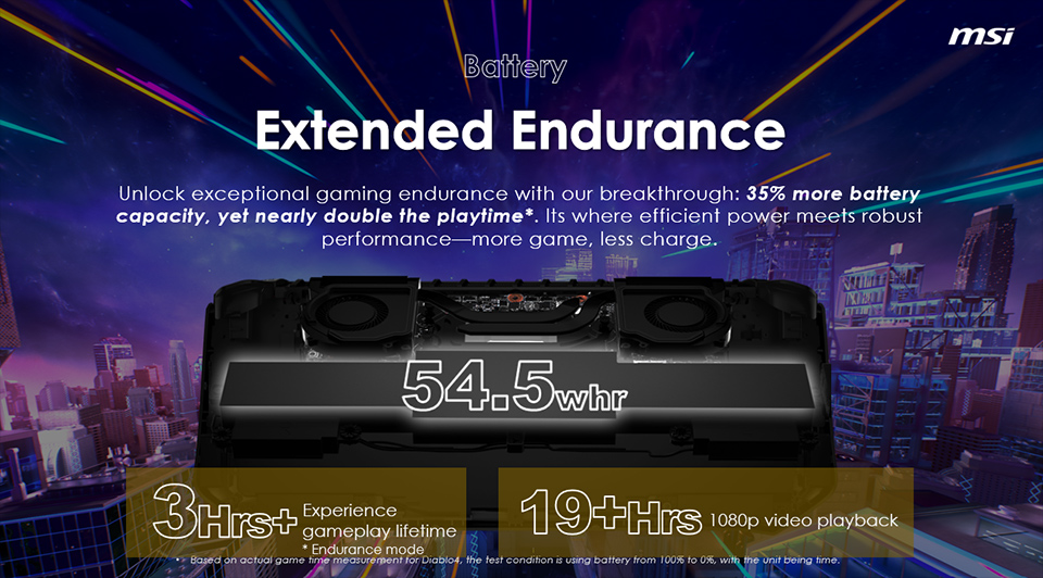 over 19 hours of runtime in 1080p video playback
