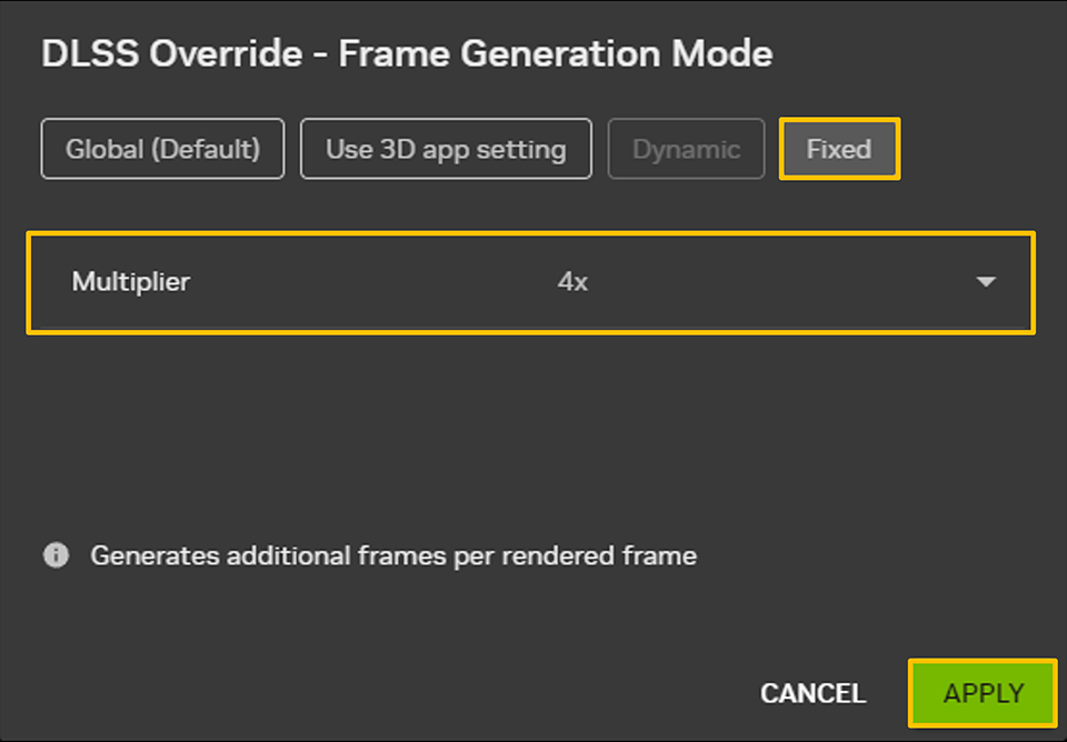 DLSS Override – Frame Generation