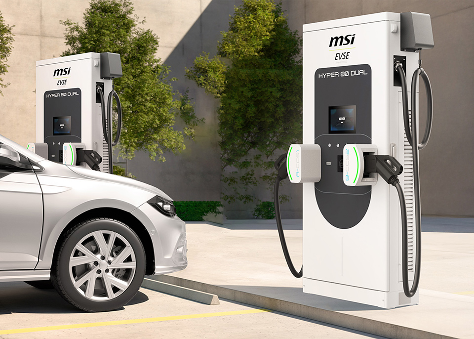 Hyper 80 Dual:  Ultra-Slim 80 kW DC Fast Charger for Commercial EV Charging Stations