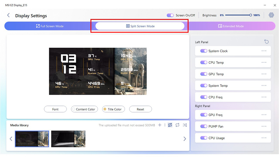 Split Screen Mode