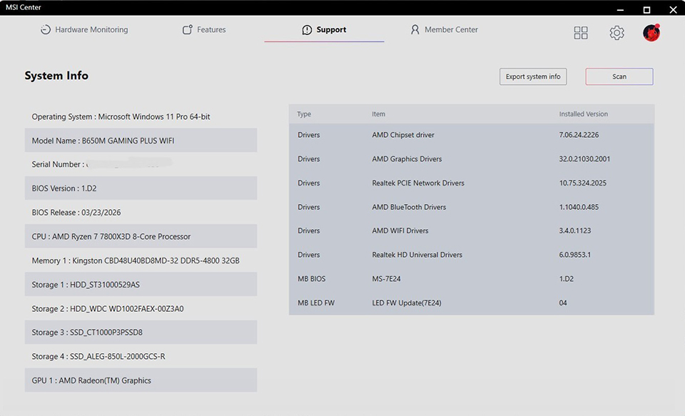 Using Manufacturer Software
