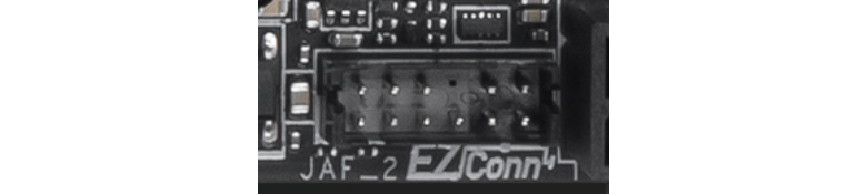 The EZ Conn header is designed for compatibility with MSI liquid coolers