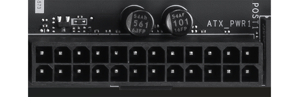 Provides dedicated power to the CPU; requires the connection of CPU power cables.
