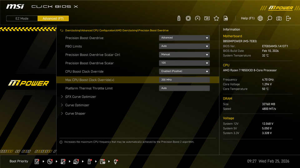 PBO Scalar and CPU Boost Clock Override can also help improve performance.