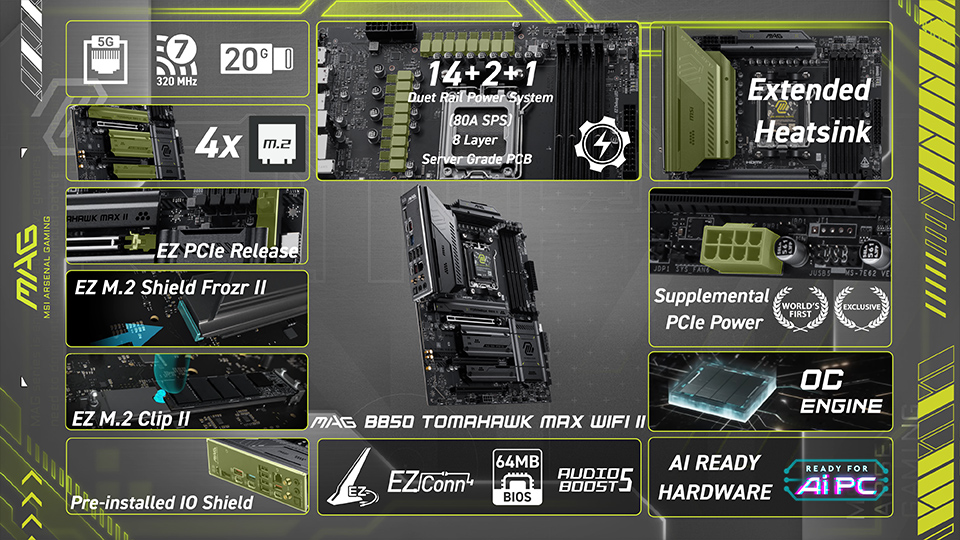 MAG B850 TOMAHAWK MAX WIFI II