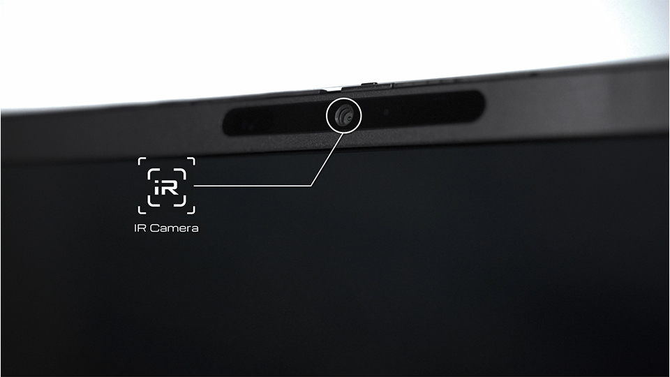 The built-in IR camera supports Windows Hello facial recognition for fast, secure, password-free sign-in.