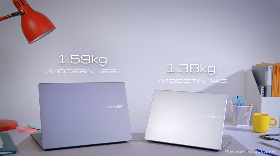 Weighing just 1.38 kg for the 14-inch model and 1.59 kg for the 16-inch model.
