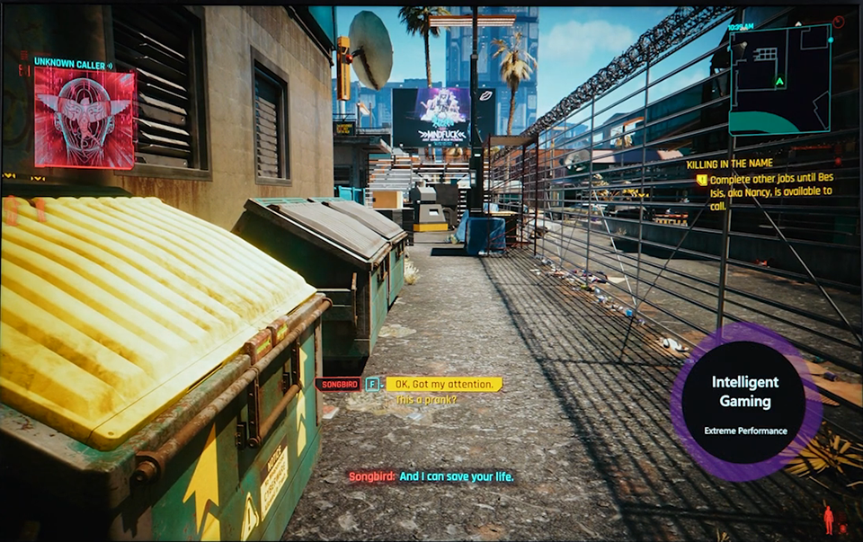 MSI AI Engine in action: Instantly detecting the game and auto-enabling 'Intelligent Gaming' and 'Extreme Performance'.