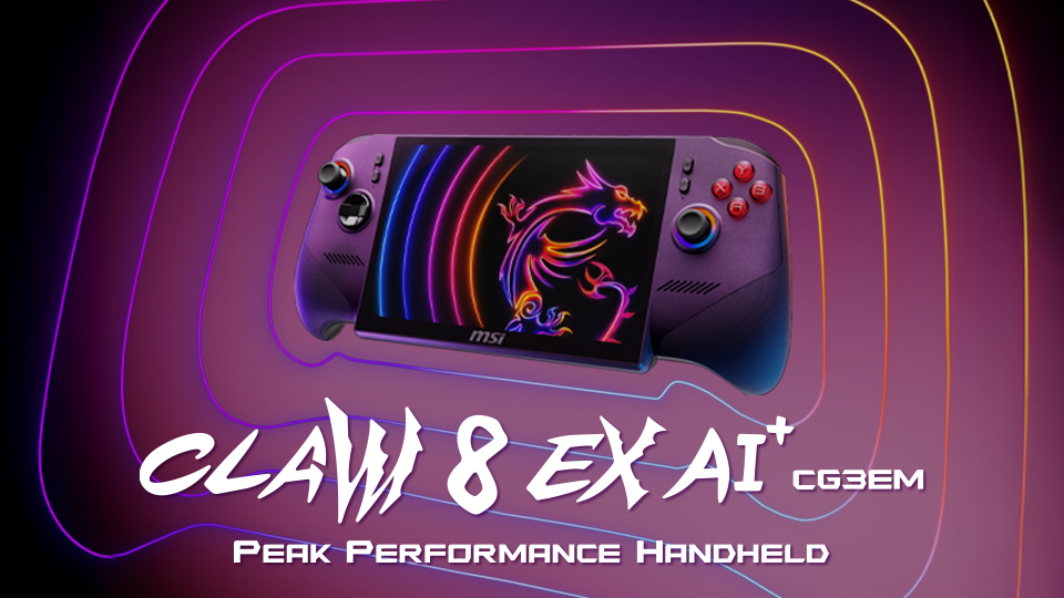 Claw 8 EX AI+: World’s First Gaming Handheld with Intel® Arc™ G3 Extreme processor