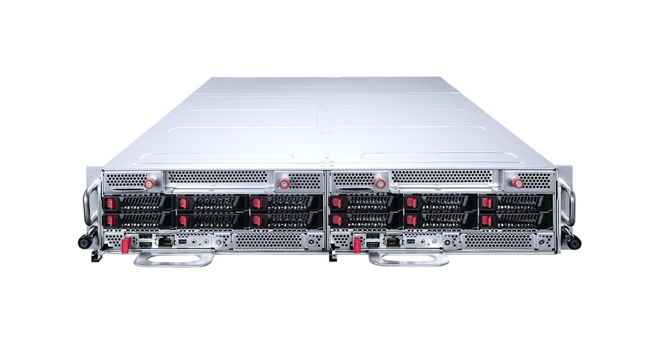 Figure 1 – MSI CD270-S3071 series multi-node server, front view