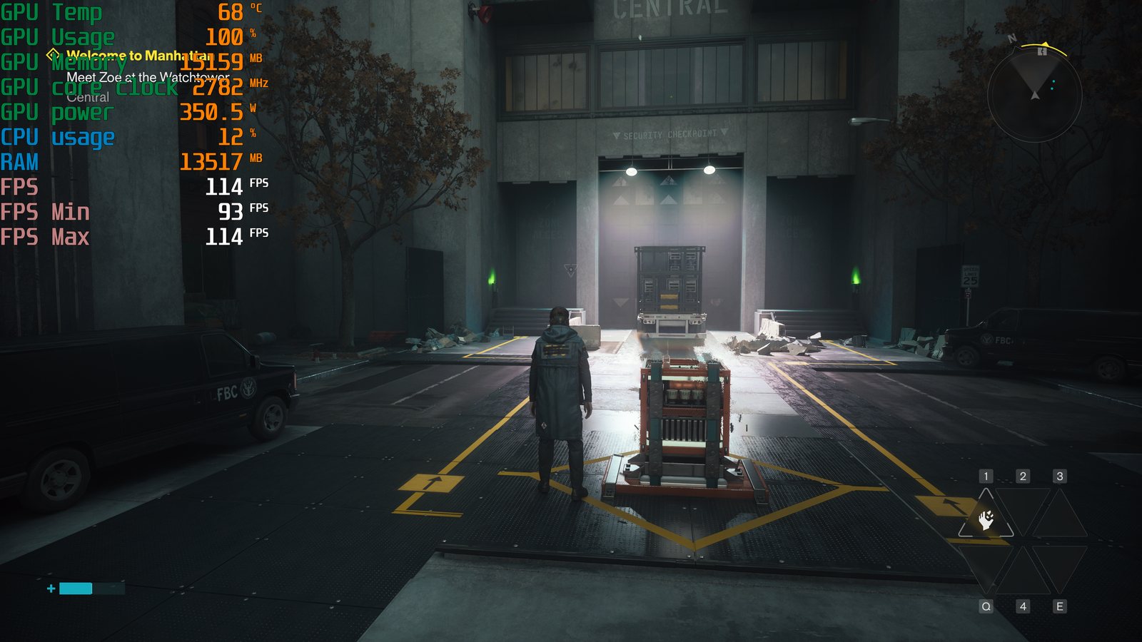 The same scene and settings with DLSS 4.5 Multi Frame Generation 6X
