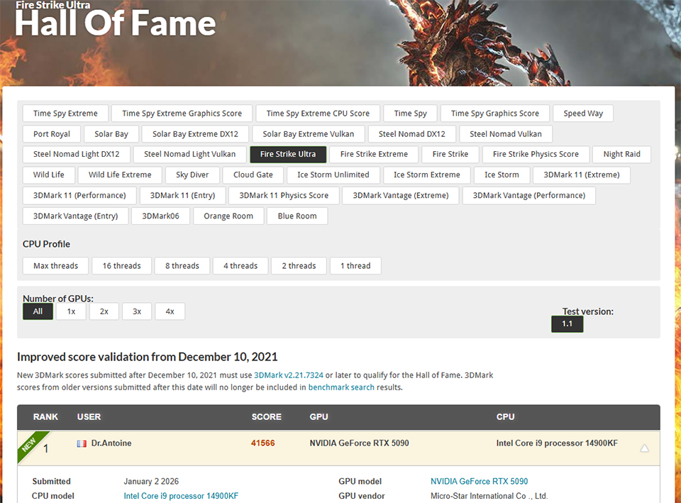 3Dmark Fire Strike Ultra