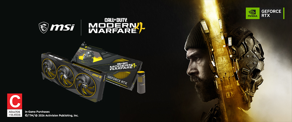 Tarjeta gráfica de edición limitada MSI GeForce RTX™ 5080 16G COD MW4 EDITION OC inspirada en Call of Duty®: Modern Warfare® 4