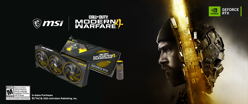Tarjeta gráfica de edición limitada MSI GeForce RTX™ 5080 16G COD MW4 EDITION OC inspirada en Call of Duty®: Modern Warfare® 4