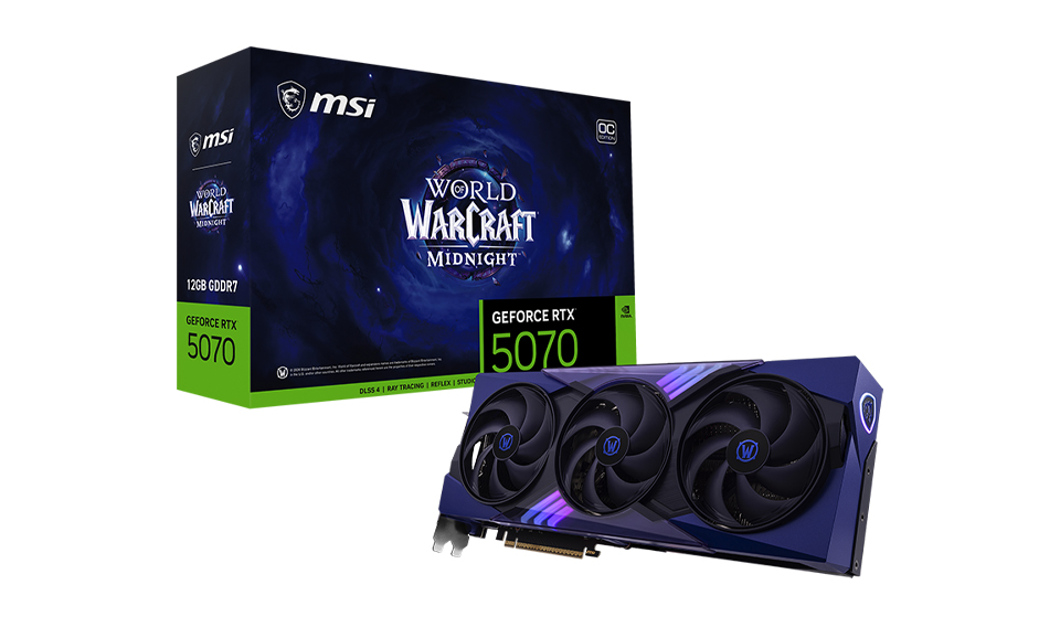 NVIDIA® GeForce RTX™ 5070 World of Warcraft®: Midnight Special Edition