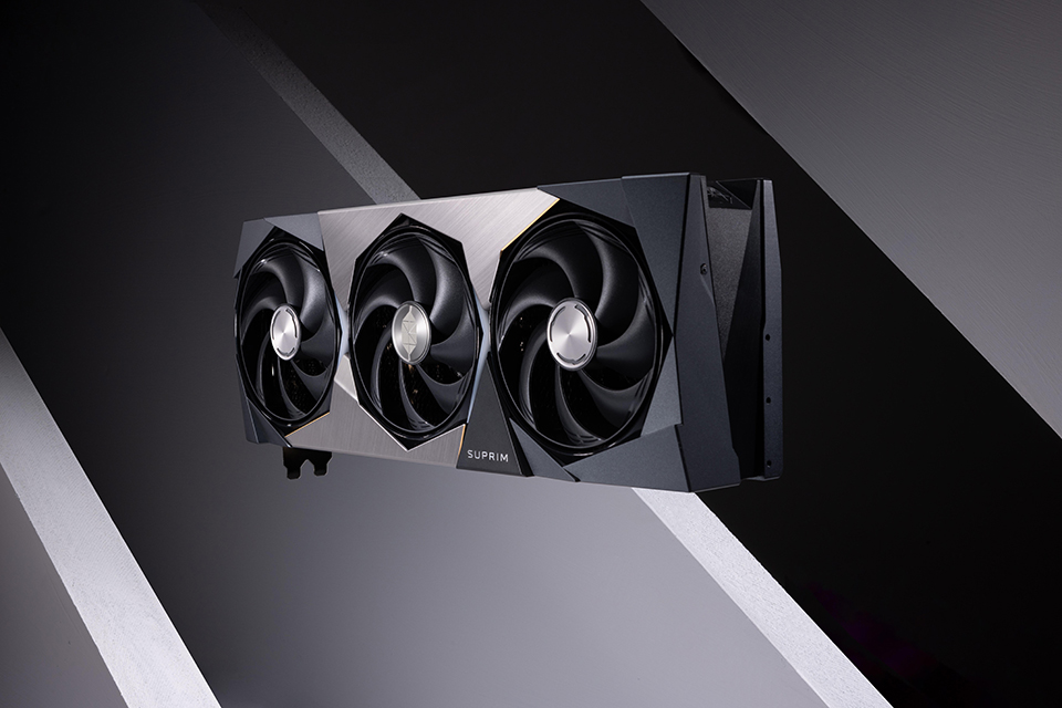 MSI GeForce RTX 50 SUPRIM SOC air-cooled lifestyle shot